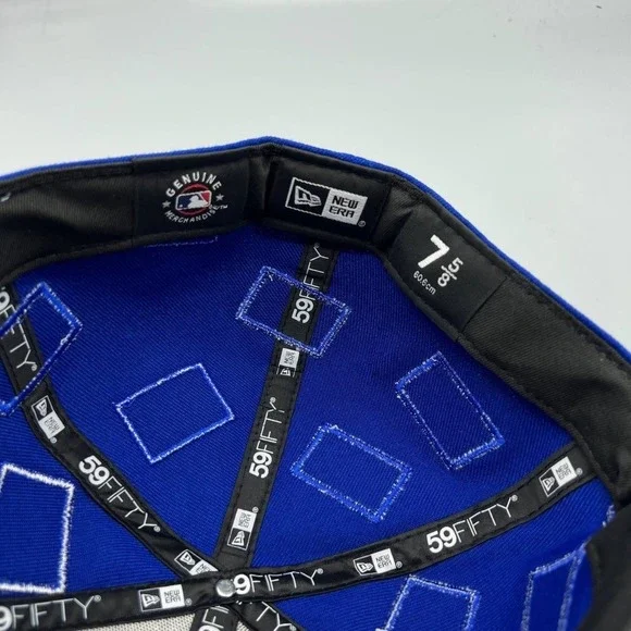 Chicago Cubs Hat Men 7 5/8 Blue All Over Flag 59Fifty New Era Fitted Cap - Picture 5 of 7